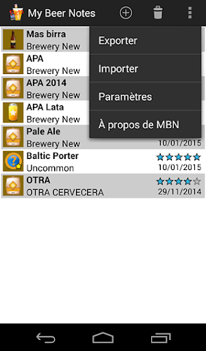 Aperçu de l'application