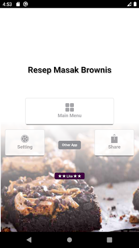 Android application Resep Aneka Kue Brownies screenshort