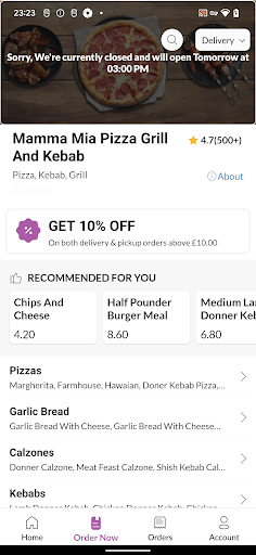 Mamma Mia Pizza Grill & Kebab Screen 3