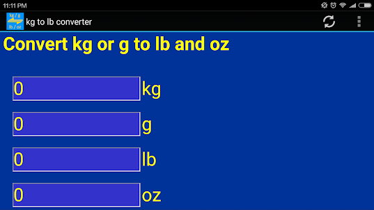 kg / g to lb / Oz weight conve