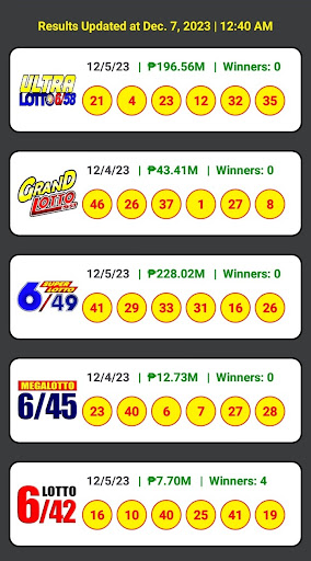 Android application PCSO Lotto Live Results Today screenshort