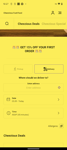 Cheezious Fast Food Screen 3