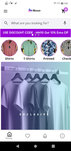 Android application Mensoo screenshort