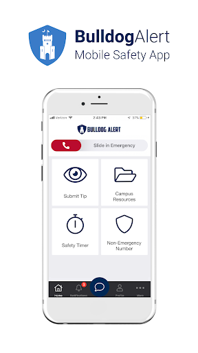 Android application Bulldog Alert screenshort