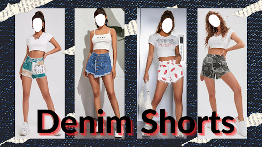 Women Denim Shorts Photo Suit Unknown