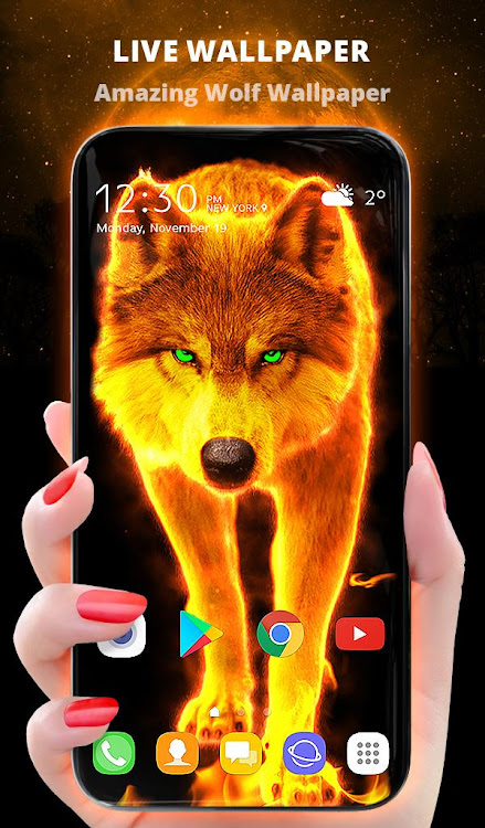 Fire Wallpaper Theme Lone Wolf - 5.10.56 - (Android)