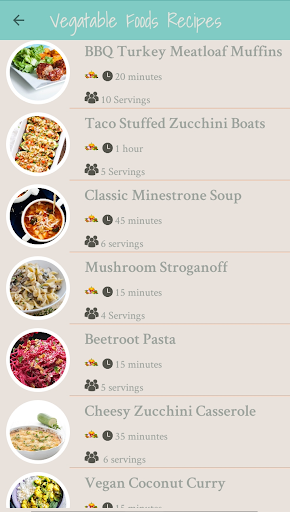 Vegatable Foods Recipes Screen 3