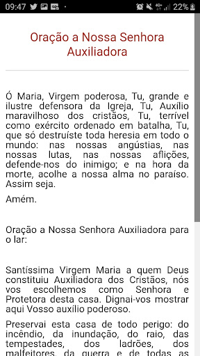 Oração à N Senhora Auxiliadora Screen 2