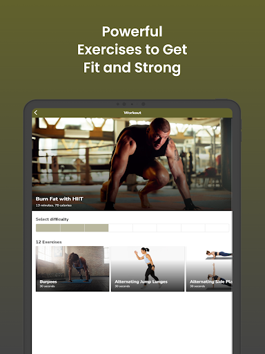 Screenshot of Military Style Fitness Workout