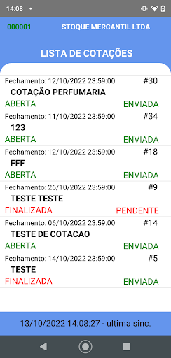 Polaris Cotação Screen 2
