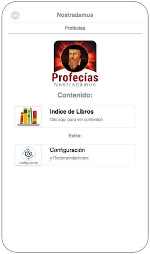 Android application Profecias de Nostradamus screenshort