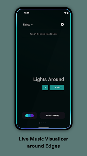 Muviz Edge - AOD Edge Lighting & Music Visualizer android2mod screenshots 1