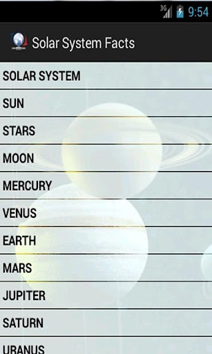 Solar System Screen 2