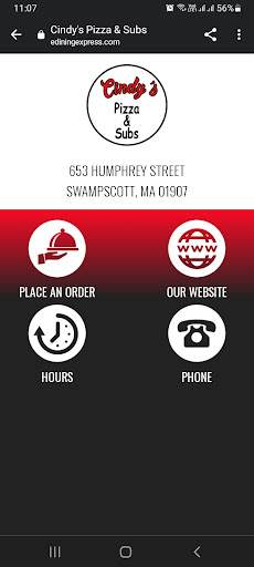 Android application Cindys Pizza & Subs screenshort