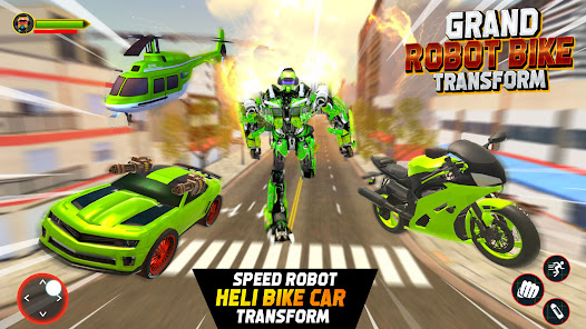 Screenshot 8 Flying Helicopter Robot Car Tr android
