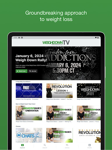 Screenshot of Weigh Down TV