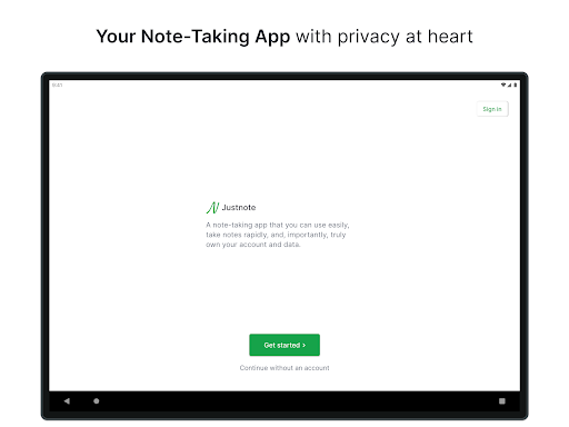 Screenshot of Justnote - Note Taking App