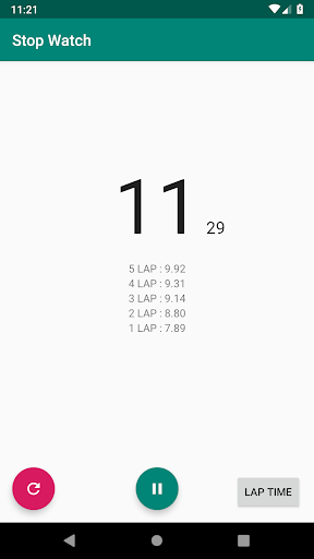 stop watch Screen 3