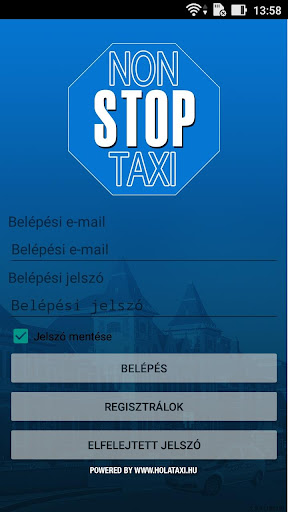 Android application NonStopTaxi Miskolc screenshort