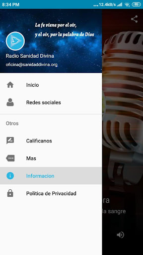 Radio Sanidad Divina Screen 3
