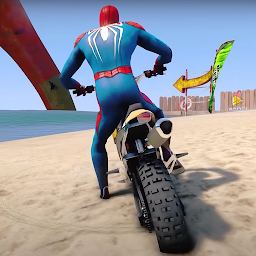 Superhero Tricky Bike Racing