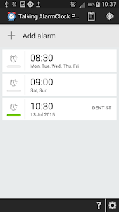 Talking Alarm Clock Pro  Free Screenshot