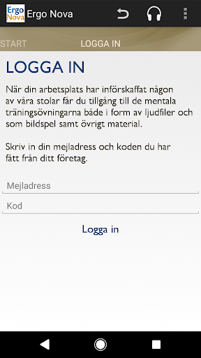 ErgoNova Appen Screen 2