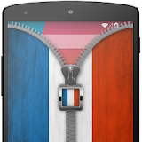 France Flag Zip Screen Lock icon