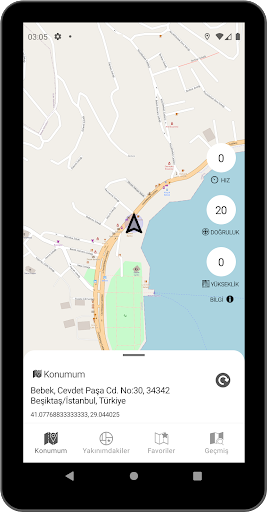 Android application Rakım-yükseklik ölçer - Harita screenshort