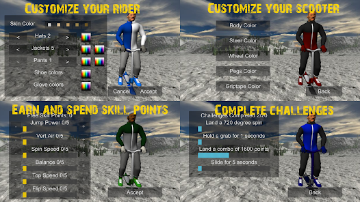 Captura de Pantalla 14 Snowscooter Freestyle Mountain android