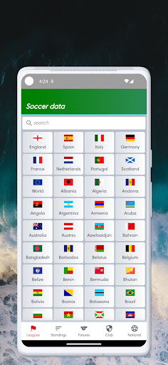 Android application Football results screenshort