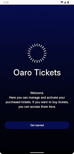 OARO Tickets Screenshot