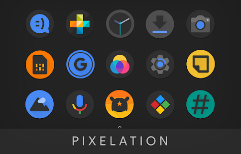 Pixelation - Dark Icon Pack Captura de tela