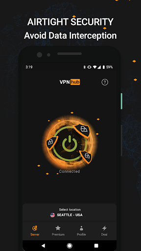 免费 VPN - 无日志：VPNhub - 流媒体、玩游戏、浏览网页 screenshot 8