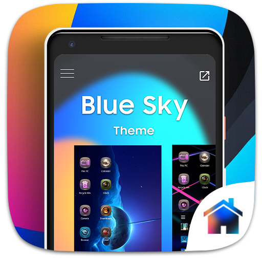Blue Sky Theme For Computer La logo