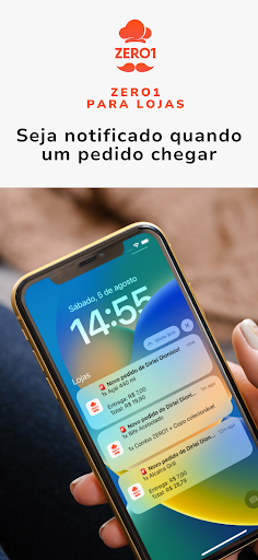 Android application ZERO1 para Lojas screenshort