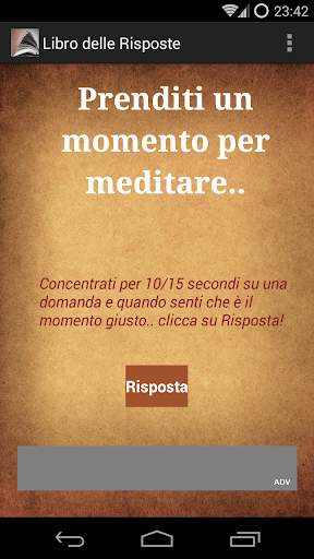 Android application Libro delle Risposte screenshort