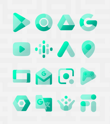 Screenshot of Takoizu Cyan - Icon Pack