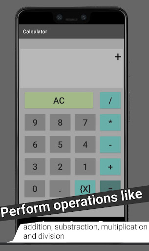 Android application Basic Calculator screenshort