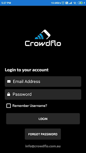 Android application Crowdflo screenshort