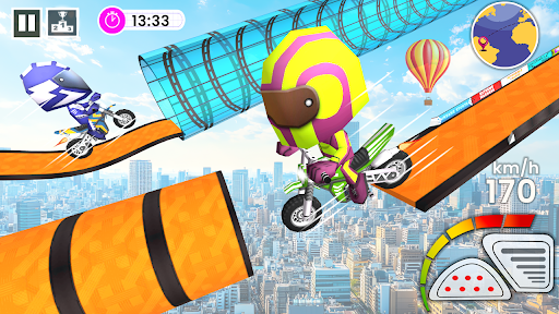 Toon Moto Bikes Stunts Racer Screenshot 4 - AppWisp.com