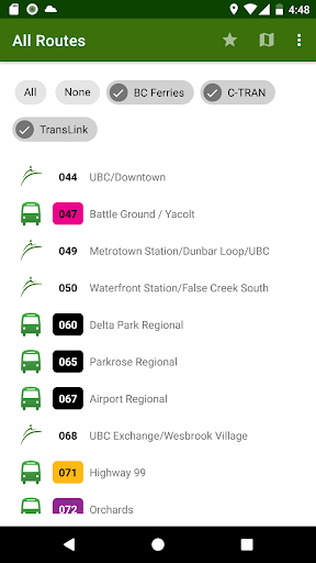 Vancouver Bus Schedule Screen 3