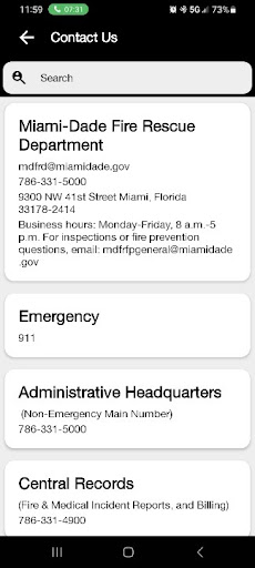 Miami-Dade Fire Rescue Screen 2