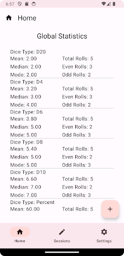 Android application Dice Weight Calculator screenshort