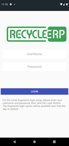 Android application RecycleERP screenshort
