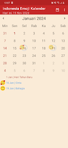 Indonesia Emoji Calendar