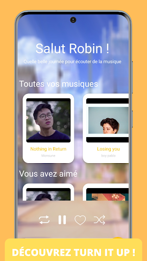 Android application Turn it up ! screenshort