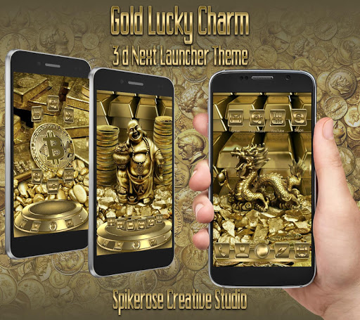 Android application Gold Lucky Charm 3d Next Launc screenshort