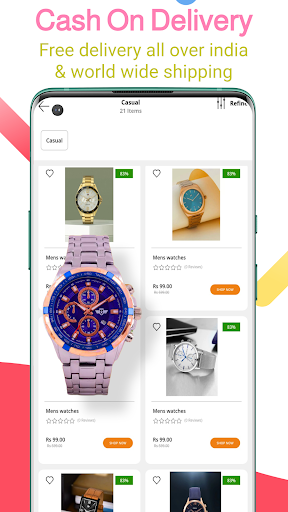 Watch Online Shopping App Screen 2