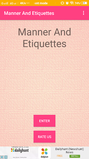Manner And Etiquettes